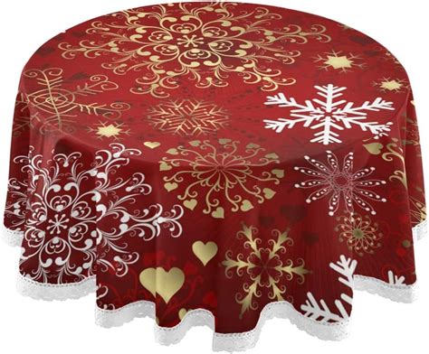 60 in round christmas tablecloth|christmas round tablecloth 60 inches.